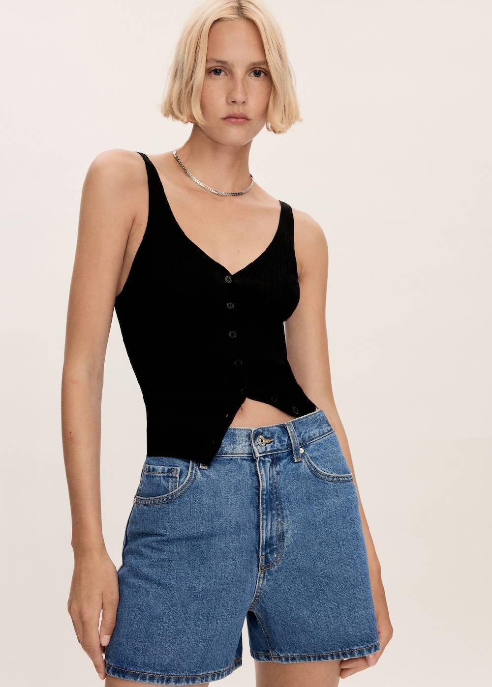 Mango Jeans-Shorts mit hoher Taille VIP-Rabatte