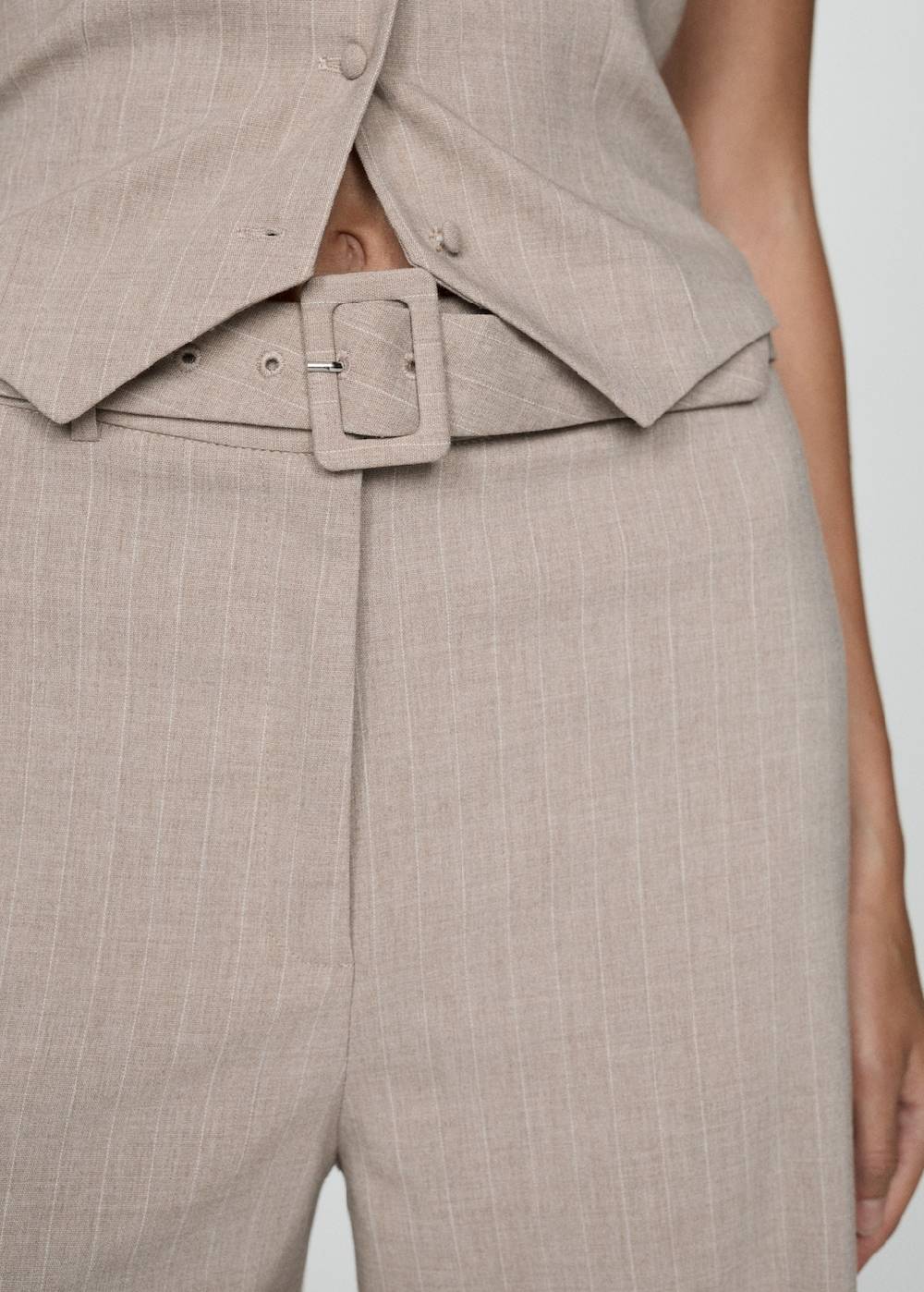 Mango Gerade Nadelstreifenhose Kostenlose Rückgabe