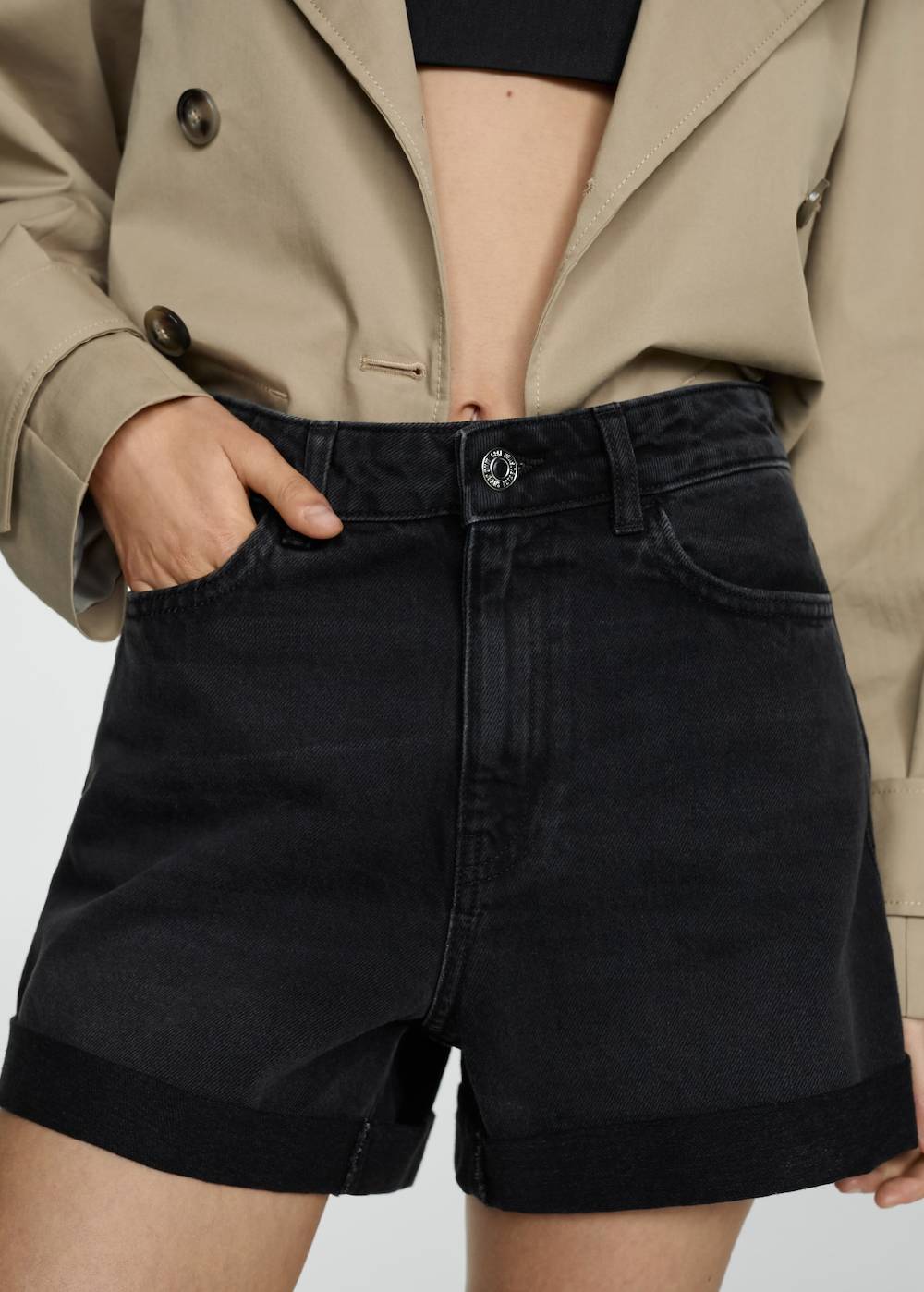 Mango Mom Fit-Jeans-Shorts Nur für heute