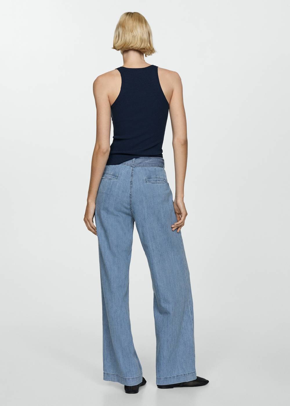 Mango Fließende Hose mit Gürtel Clearance-Verkauf