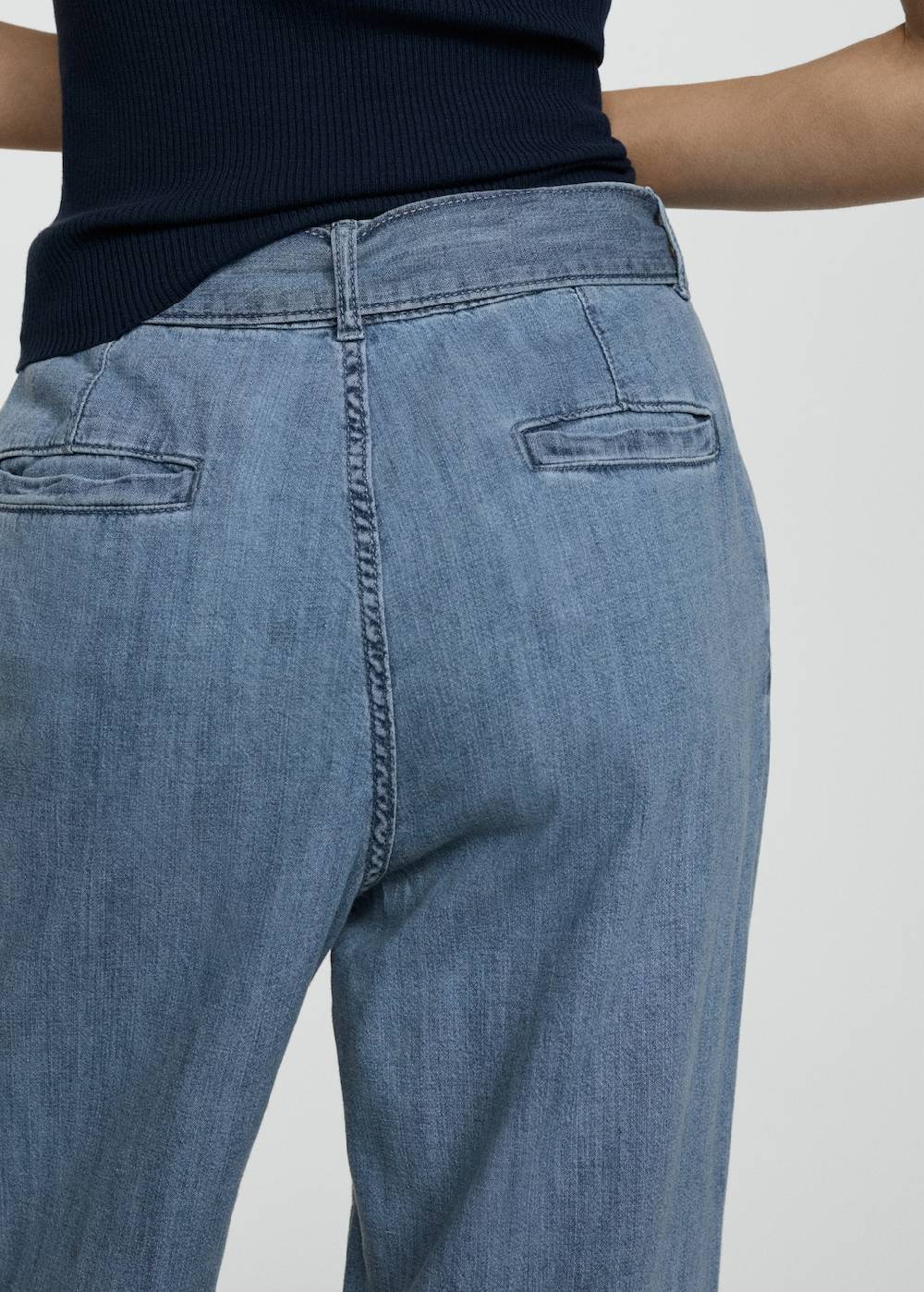 Mango Fließende Hose mit Gürtel Clearance-Verkauf