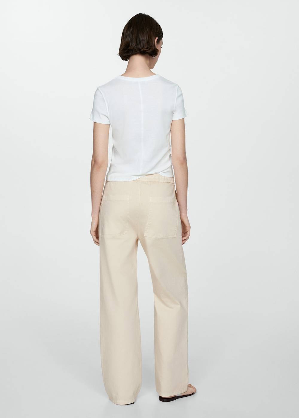 Mango Baumwollhose mit Gummibund Fabrikladen