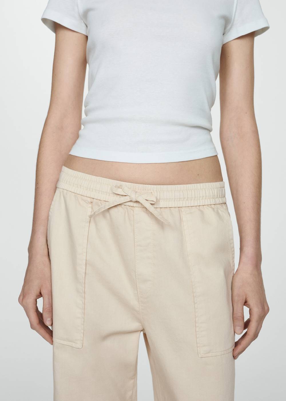Mango Baumwollhose mit Gummibund Fabrikladen