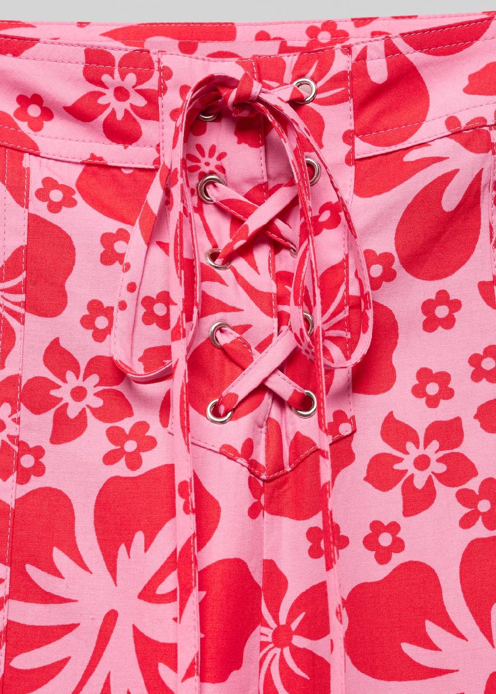 Mango Florale Hose mit Cargotaschen Online