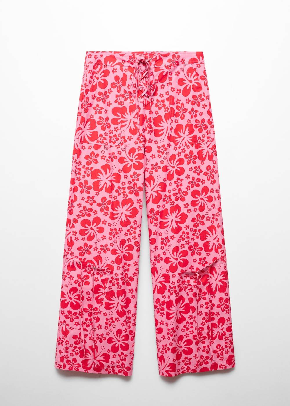 Mango Florale Hose mit Cargotaschen Online