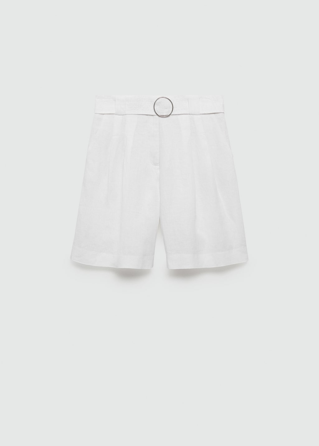 Mango Bermudashorts aus 100 % Leinen mit Gürtel Günstiger Verkauf