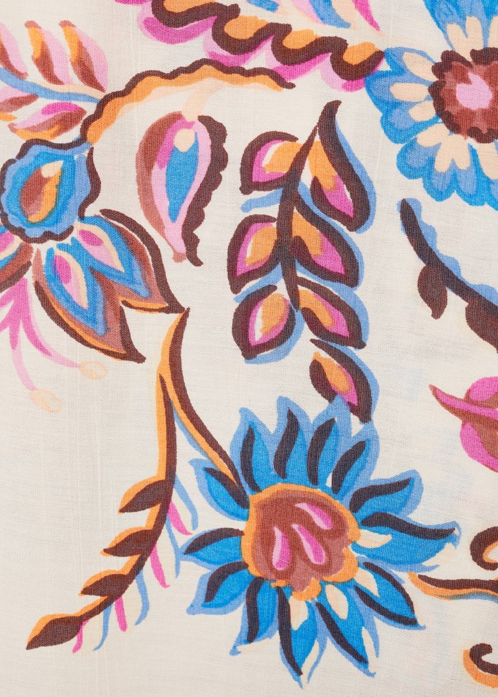 Mango Gerade Hose mit floralem Print Kostenloser Versand