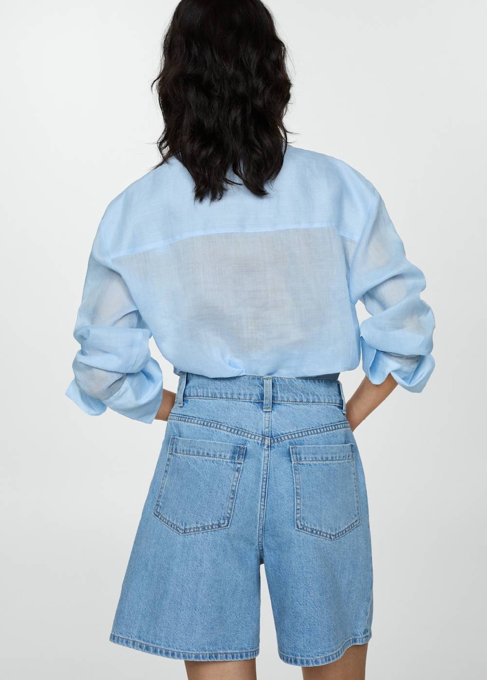 Mango Jeans-Shorts mit Bundfalten Fabrikpreis
