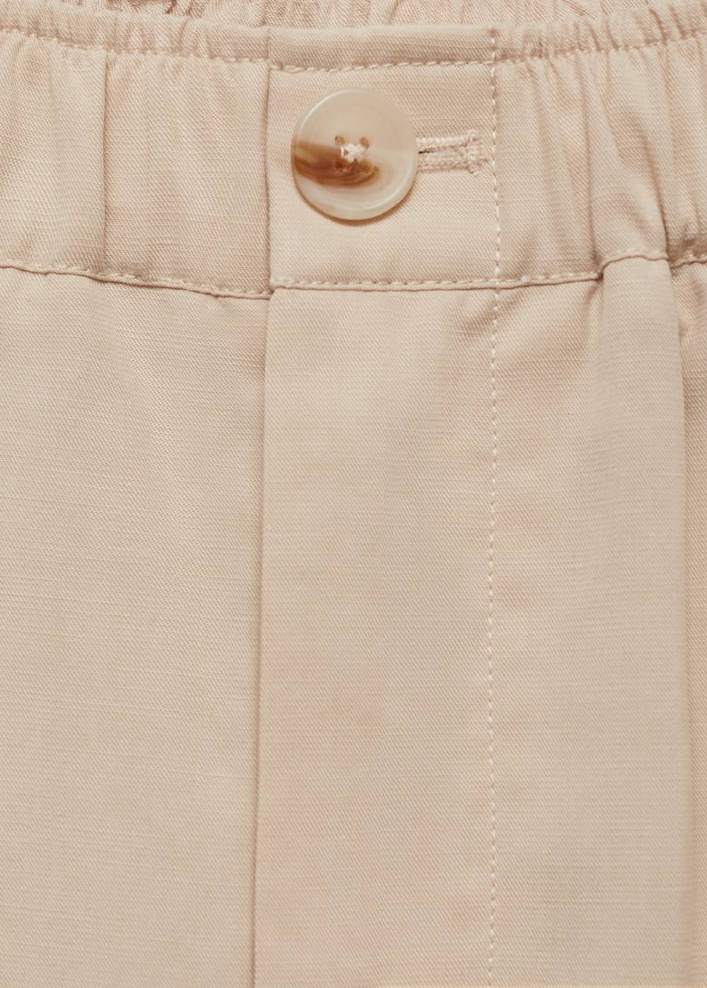 Mango Lyocell-Hose mit Faltendetails Günstig kaufen