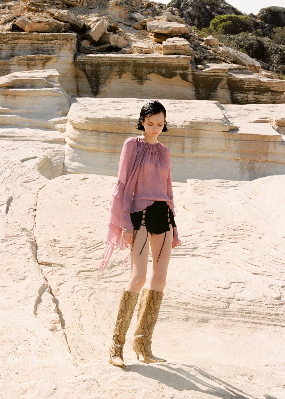 Mango Shorts mit Schlitz und Schleifen Cyber Monday