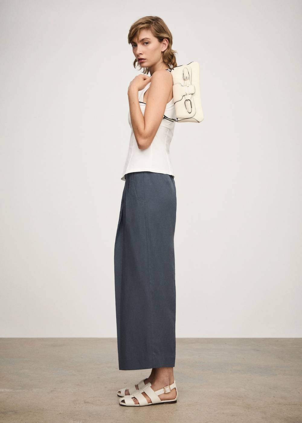 Mango Lyocell-Hose mit Gürtel Muttertagsangebot