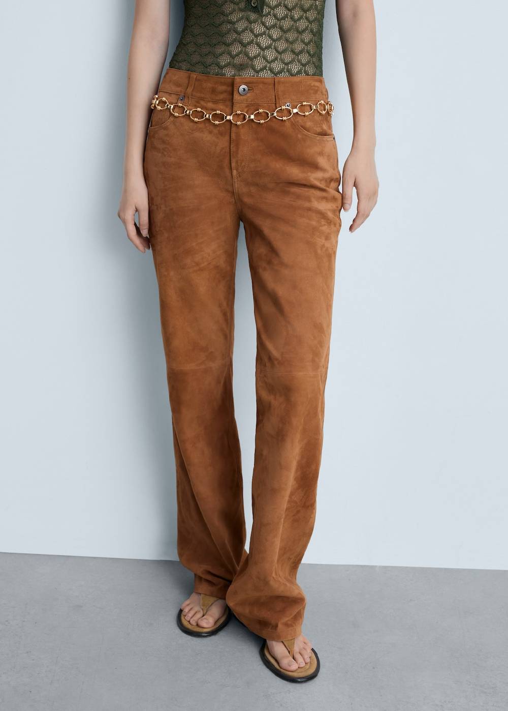 Mango Straight Fit Lederhose Vatertagsangebot