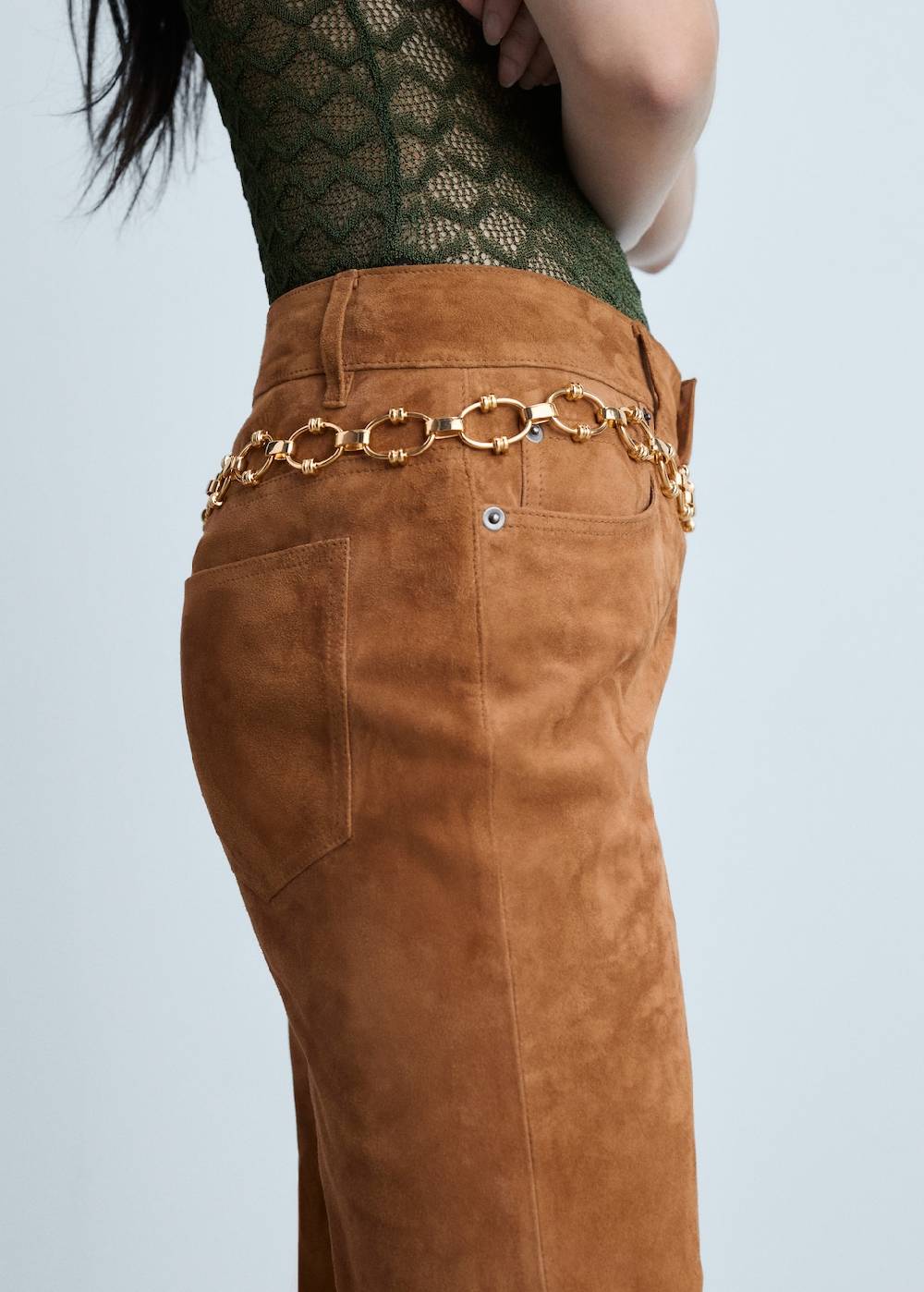 Mango Straight Fit Lederhose Vatertagsangebot
