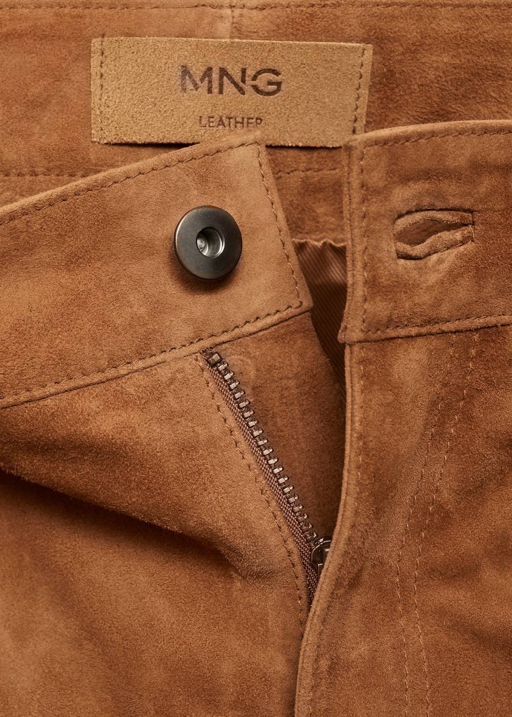 Mango Straight Fit Lederhose Vatertagsangebot