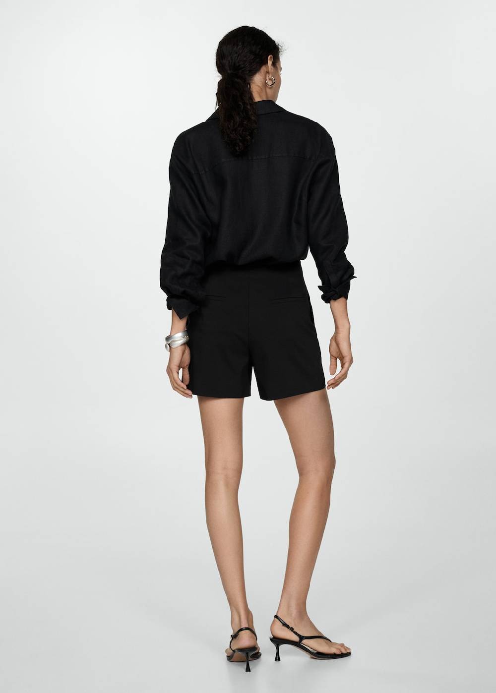 Mango Gerade Shorts mit hoher Taille Lagerräumung