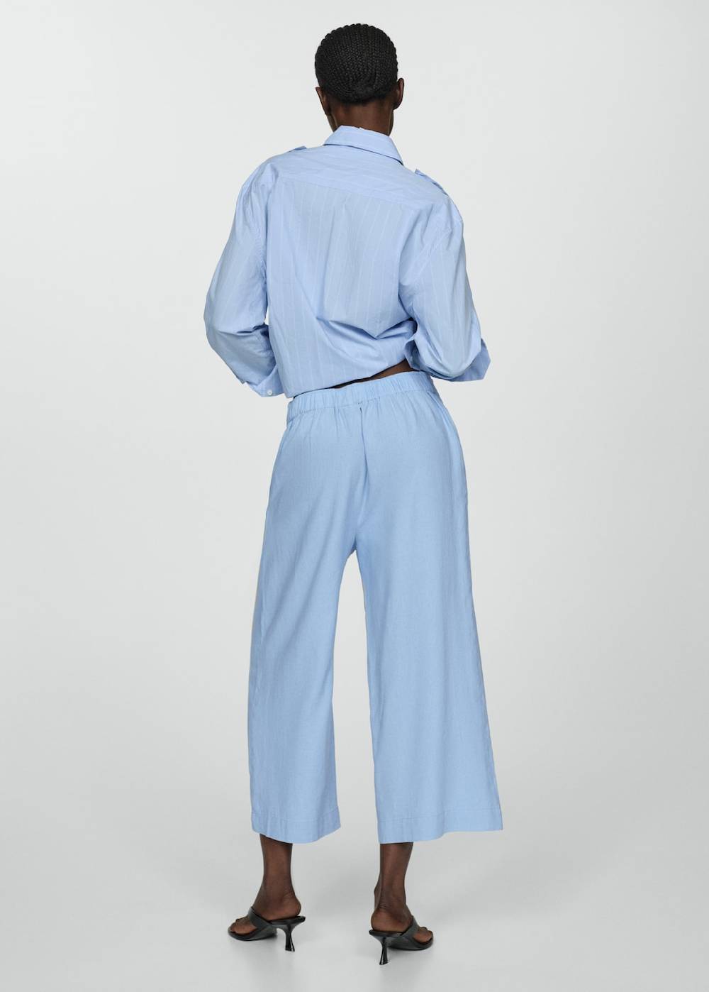 Mango Wideleg-Leinenhose Exklusive Angebote