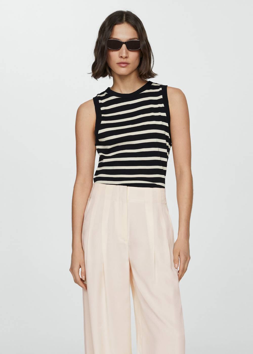Mango Lyocell-Bundfaltenhose Sonderangebote