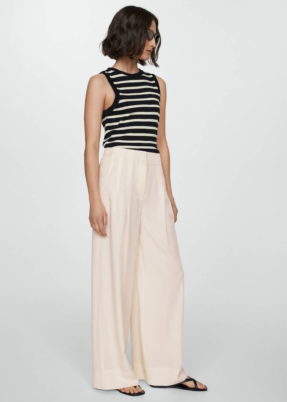 Mango Lyocell-Bundfaltenhose Sonderangebote