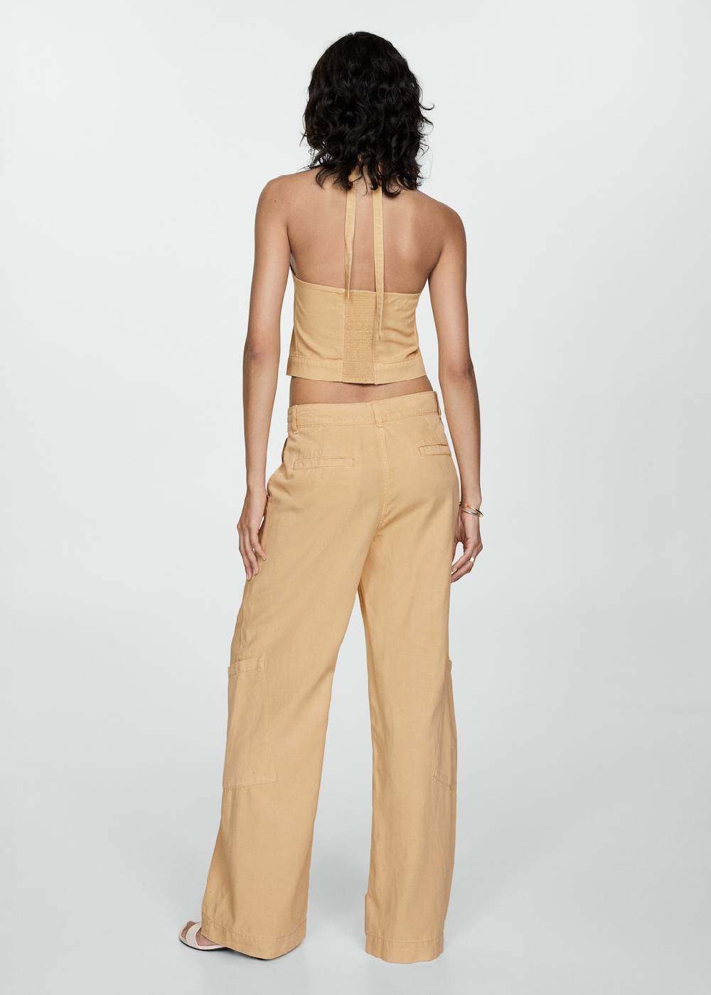 Mango Wideleg-Hose aus Lyocell Riesige Ersparnisse