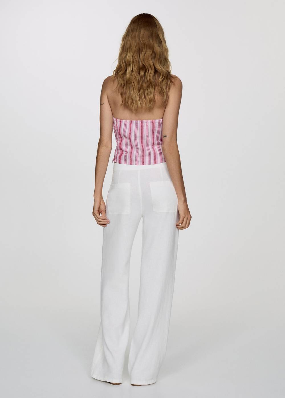 Mango Leinenhose mit Schleifendetail Bis zu 60% Rabatt