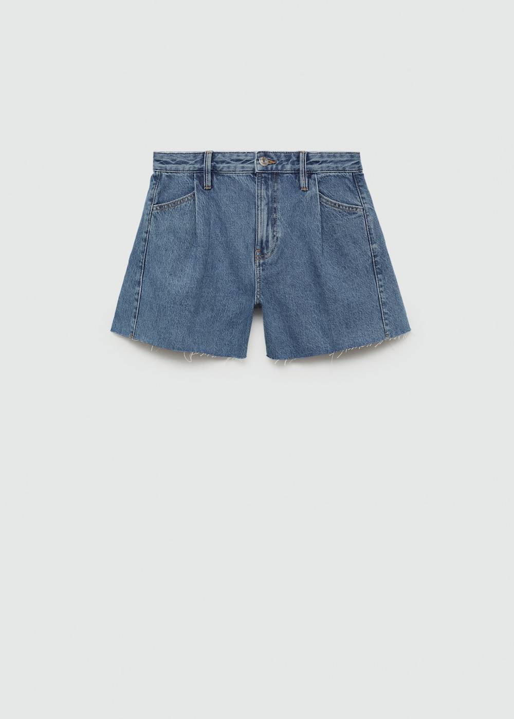 Mango Jeansshorts mit ausgefranstem Saum Nur noch ein Tag übrig
