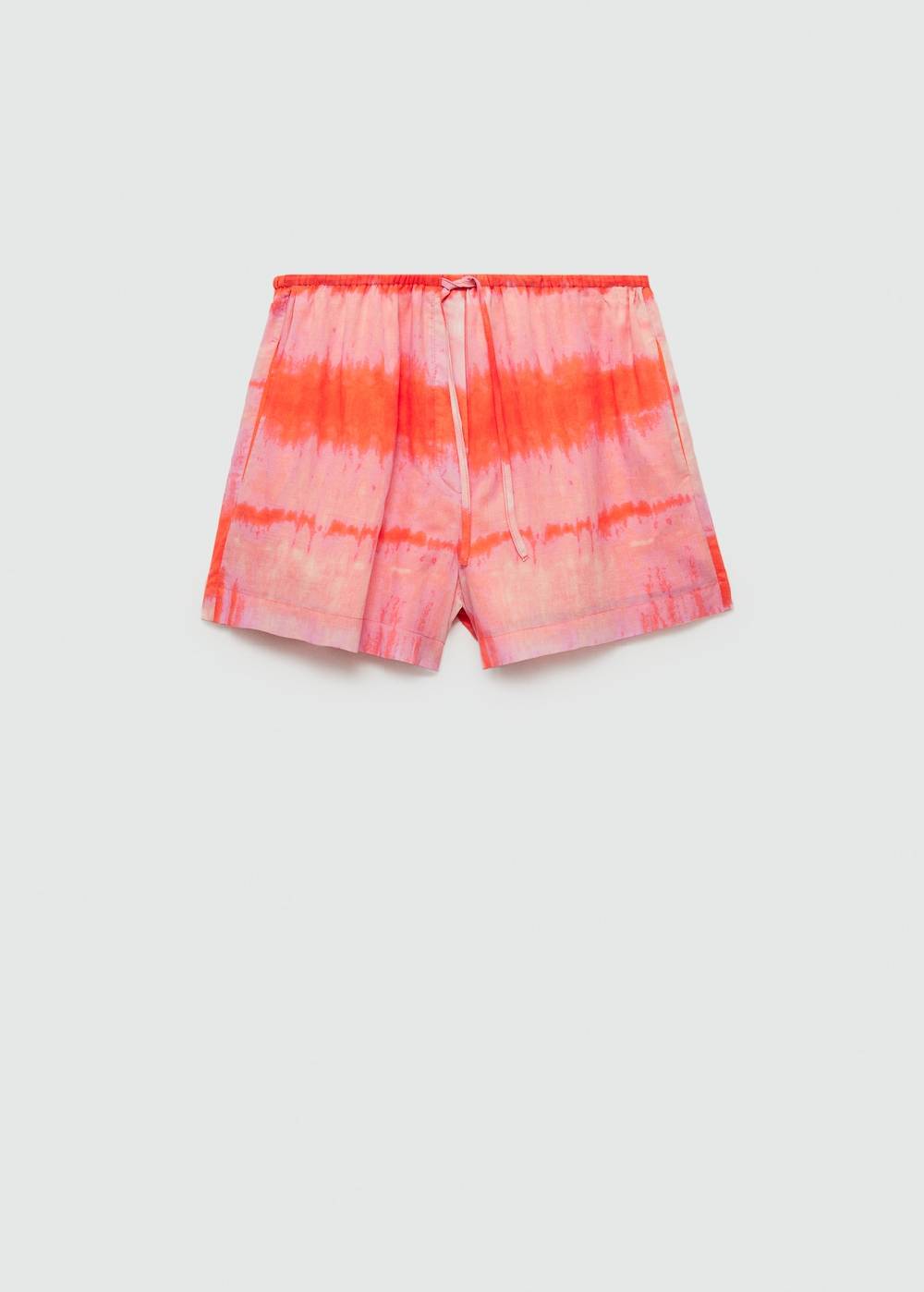 Mango Gemusterte Shorts mit Stretchbund Im Verkauf