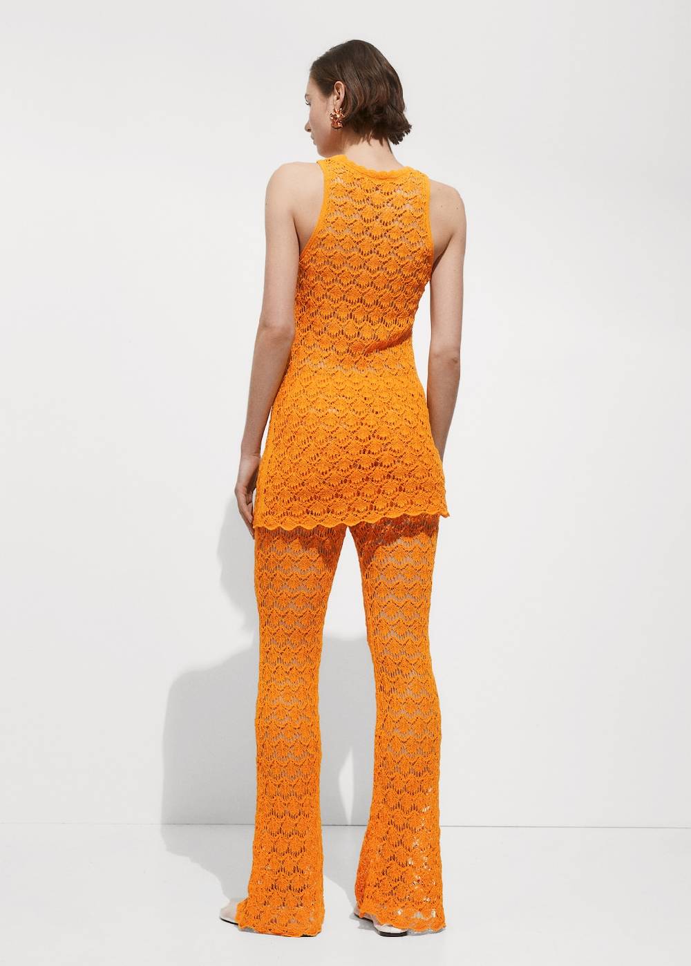 Mango Flared-Häkelhose Rabatte dieses Monats