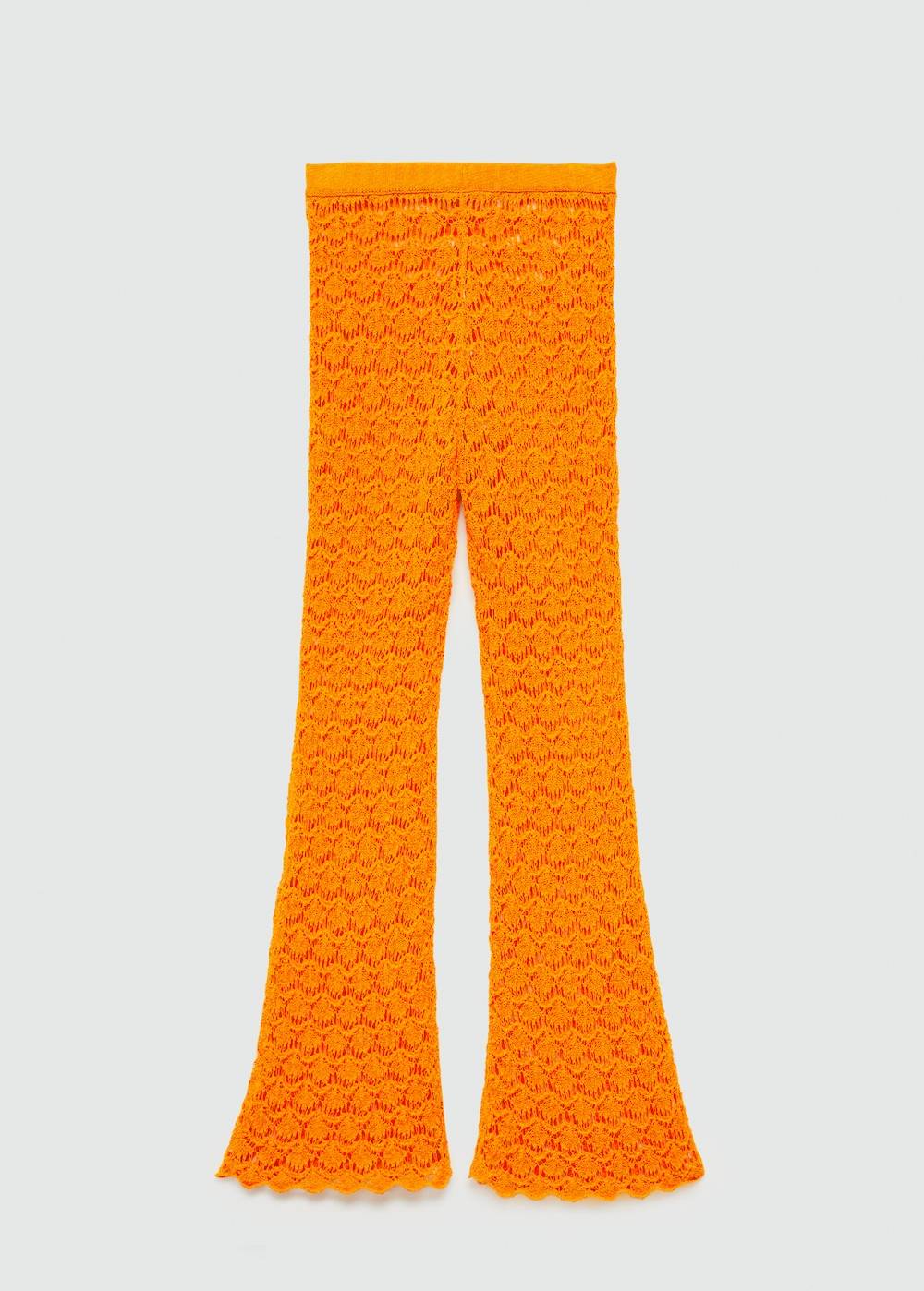 Mango Flared-Häkelhose Rabatte dieses Monats