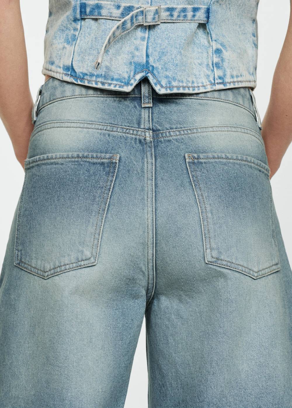 Mango Loose-Fit-Jeans-Bermudashorts Fabrik Onlineshop