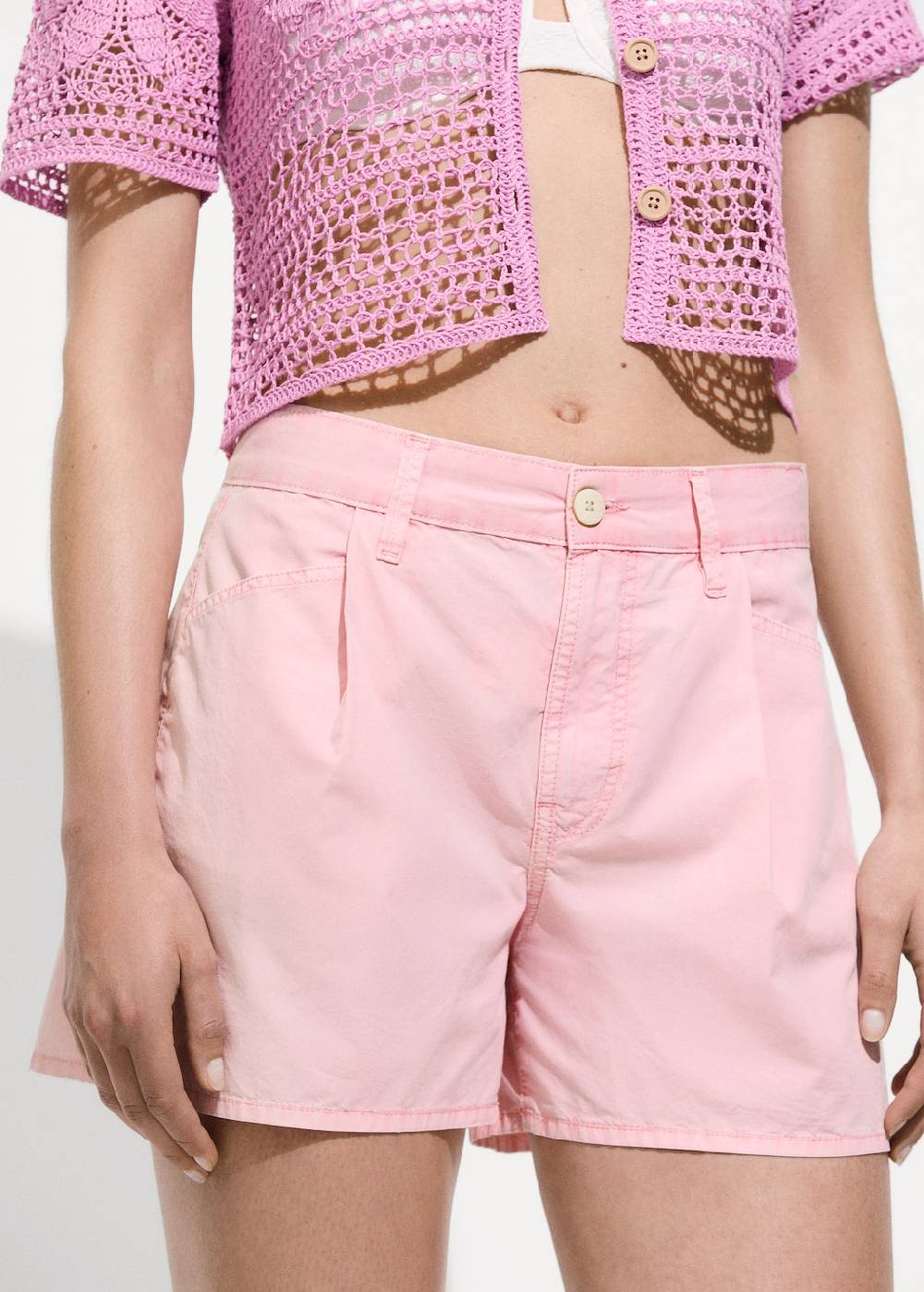 Mango Gerade Jeans-Shorts Sonderangebot