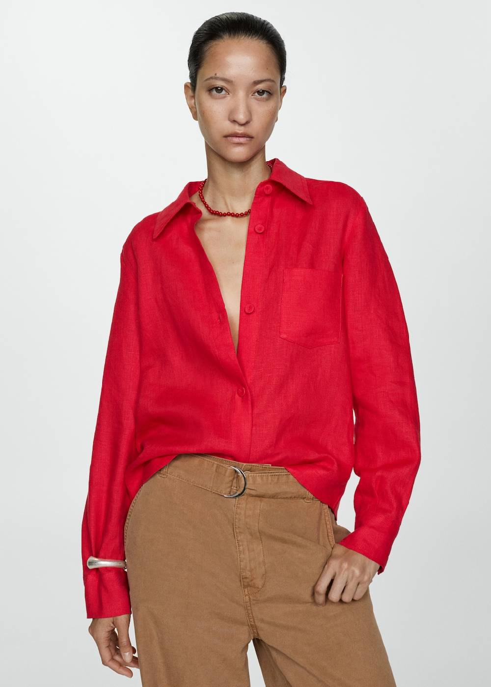 Mango Wideleg-Hose aus Lyocell Günstig kaufen