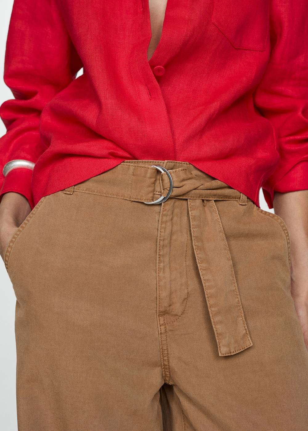 Mango Wideleg-Hose aus Lyocell Günstig kaufen