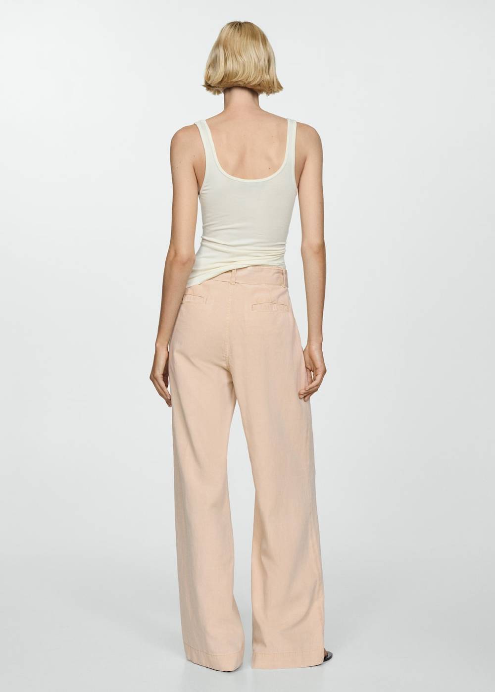 Mango Fließende Hose mit Gürtel Versandkostenfrei