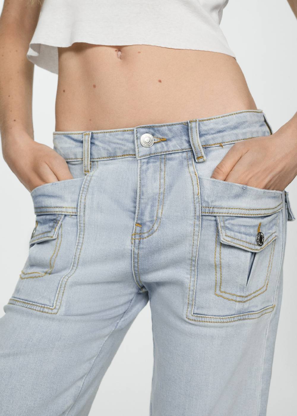 Mango Gerade Capri-Jeans Begrenztes Angebot