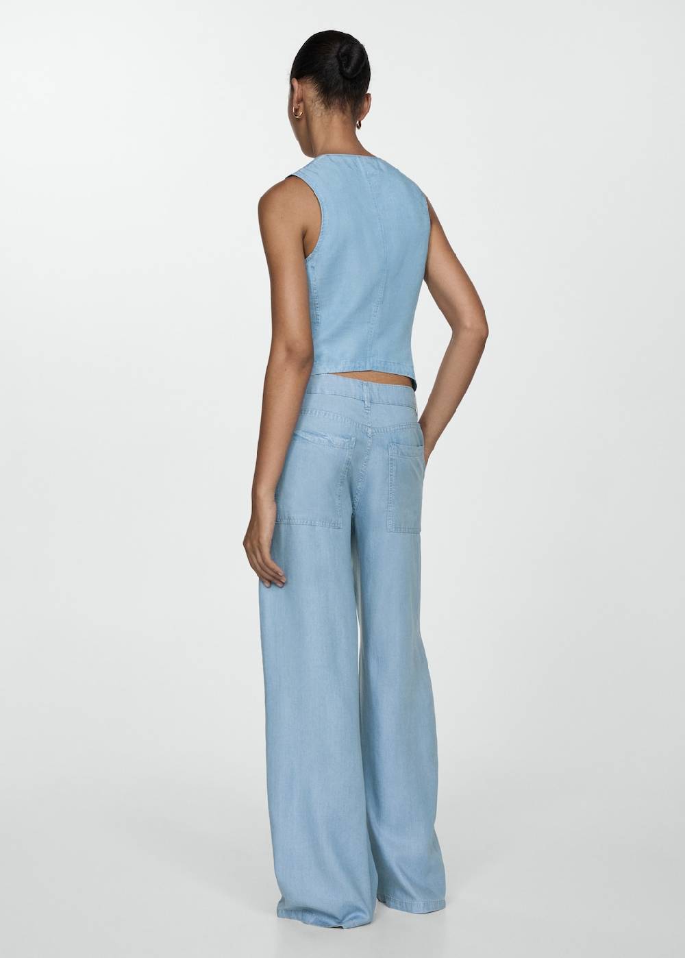 Mango Wideleg-Hose aus Lyocell Black Friday