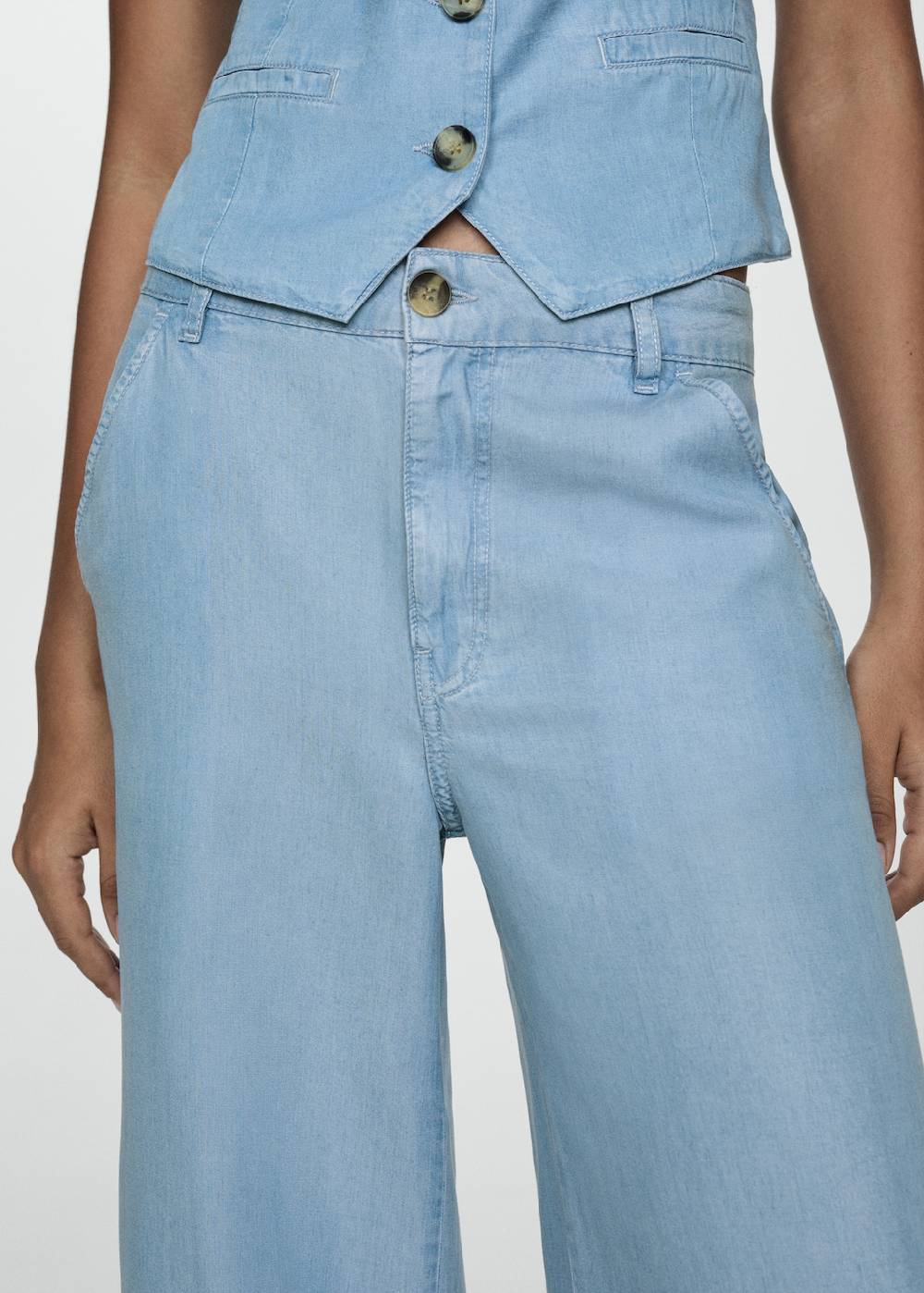 Mango Wideleg-Hose aus Lyocell Black Friday