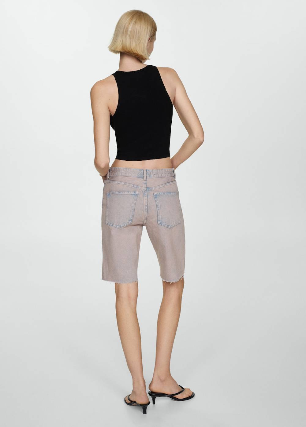 Mango Jeans-Bermudashorts mit Washed-Out-Effekt Muttertagsangebot