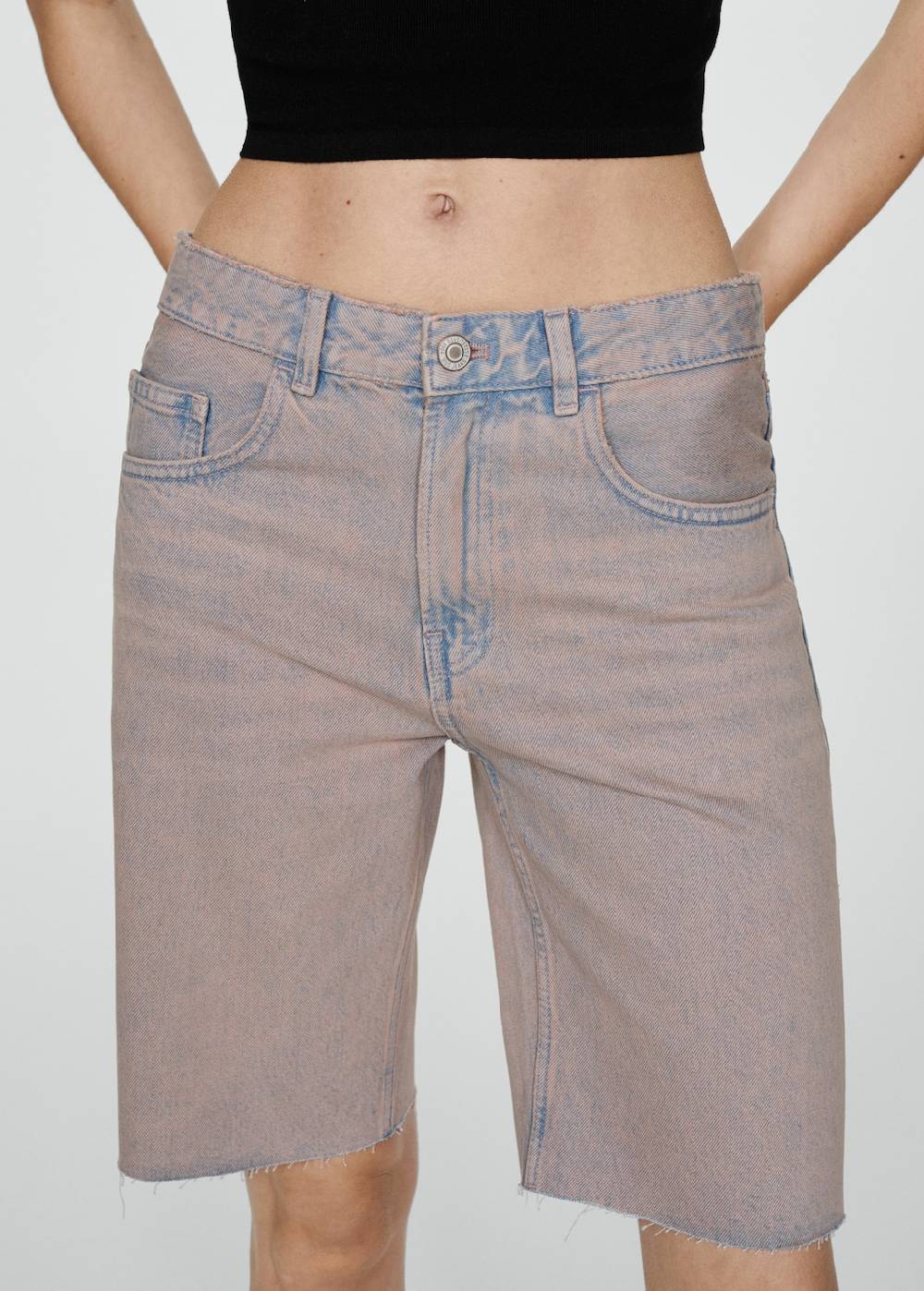 Mango Jeans-Bermudashorts mit Washed-Out-Effekt Muttertagsangebot