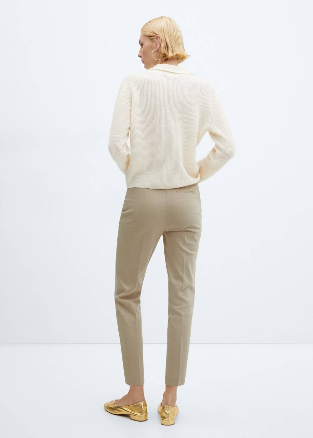 Mango Crop-Hose mit Knöpfen Jubiläumsangebot