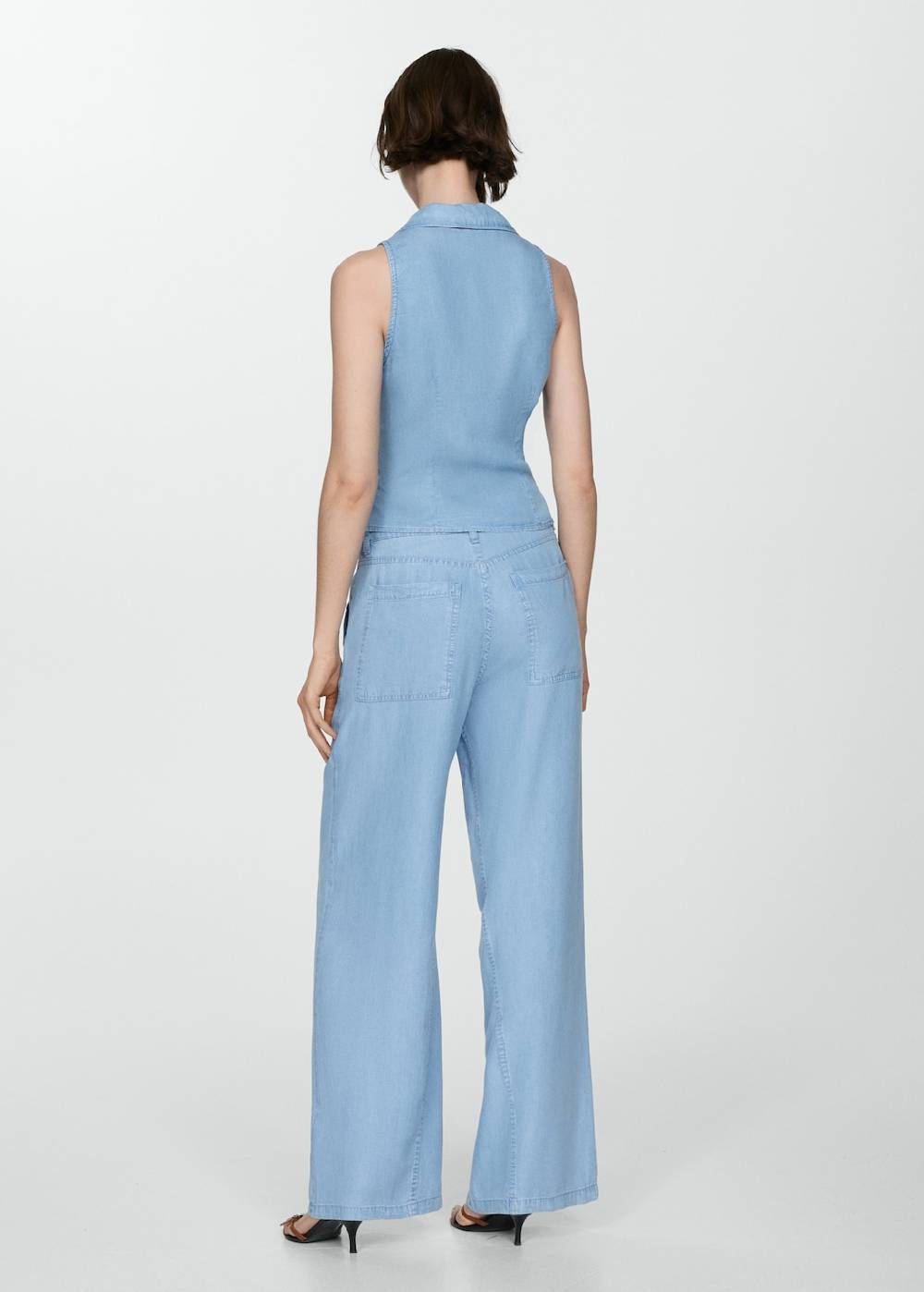 Mango Wideleg-Hose aus Lyocell Exklusive Angebote