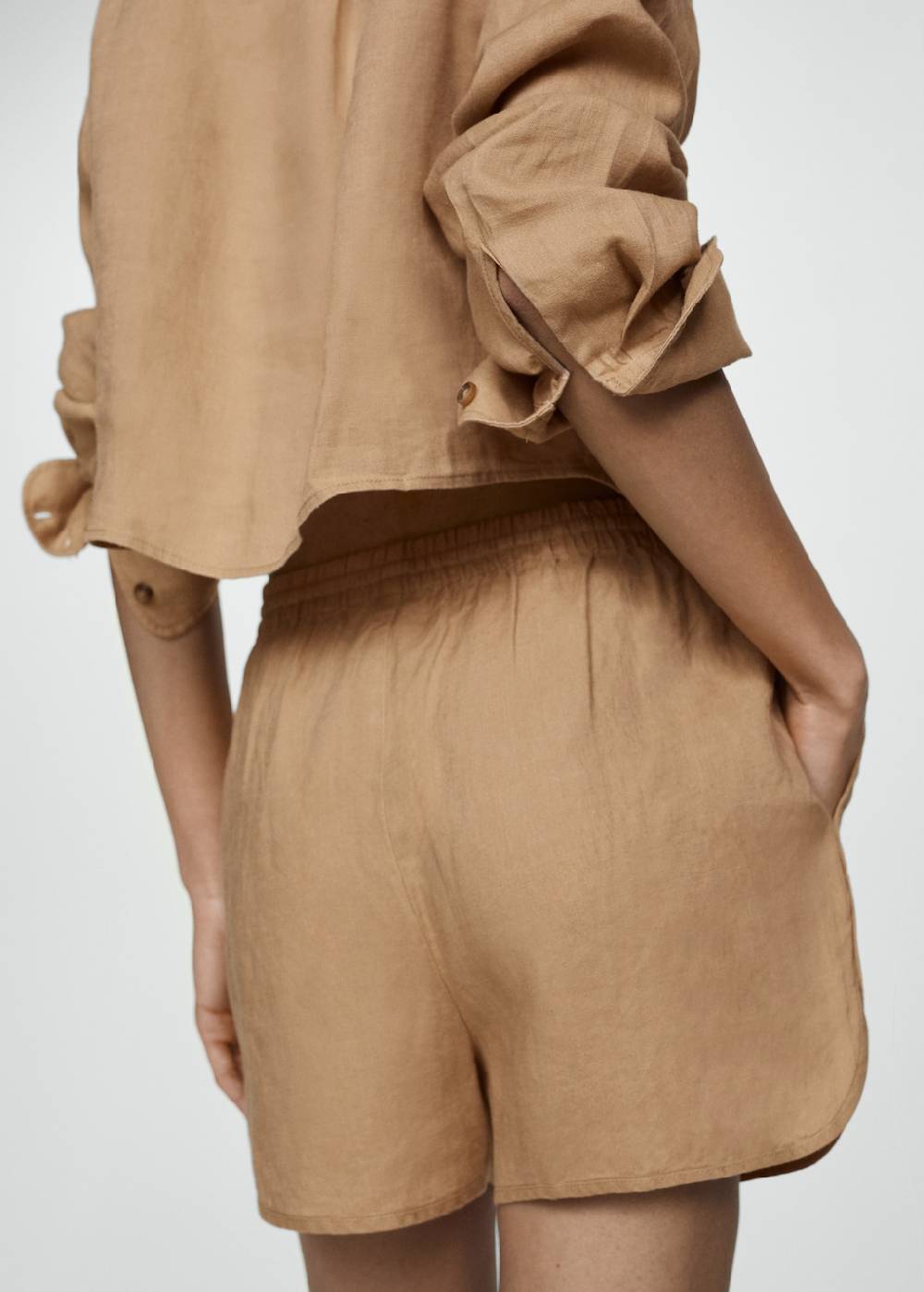 Mango Gerade Shorts aus 100 % Leinen Neueste Stile