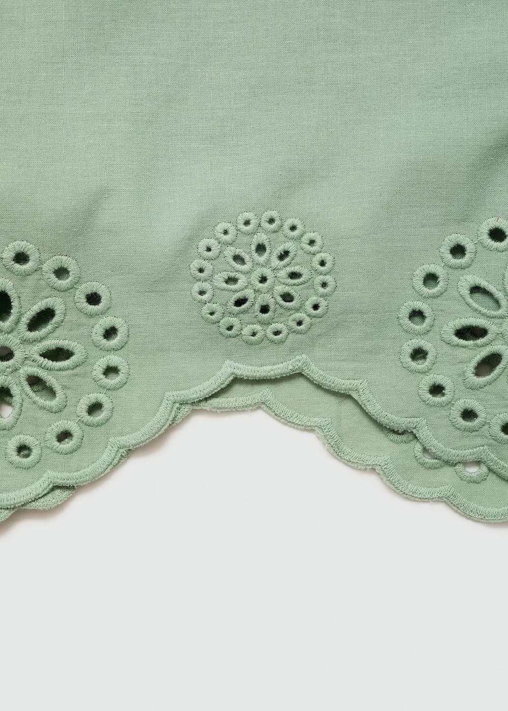 Mango Bestickte Lochstrick-Shorts Bis zu 65% Rabatt