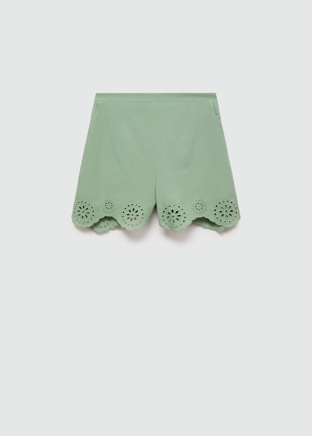 Mango Bestickte Lochstrick-Shorts Bis zu 65% Rabatt