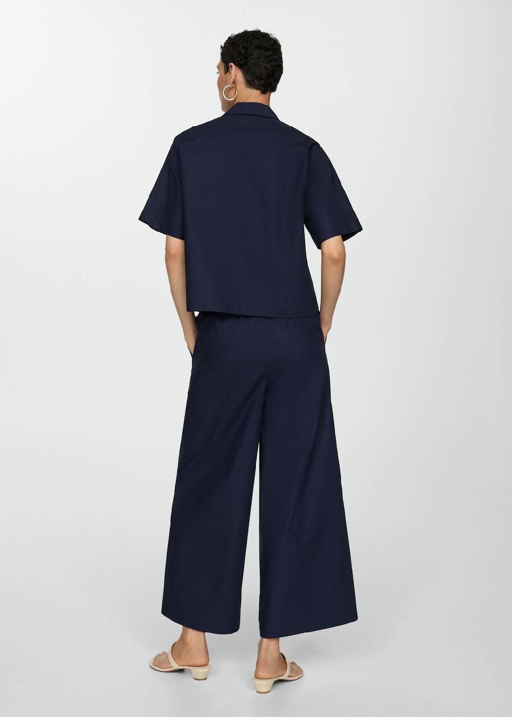 Mango Wideleg-Baumwollhose Nur für heute