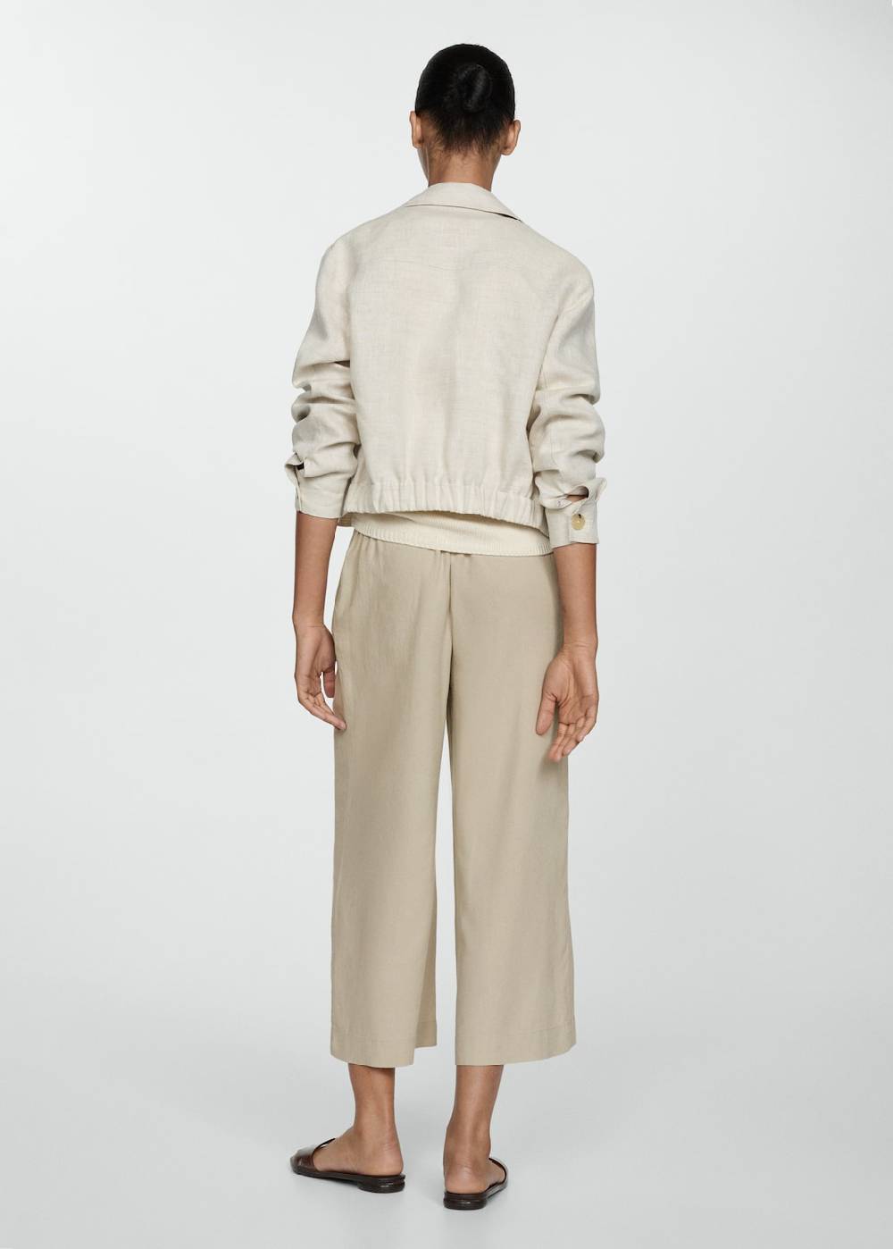 Mango Wideleg-Leinenhose Bis zu 55% Rabatt