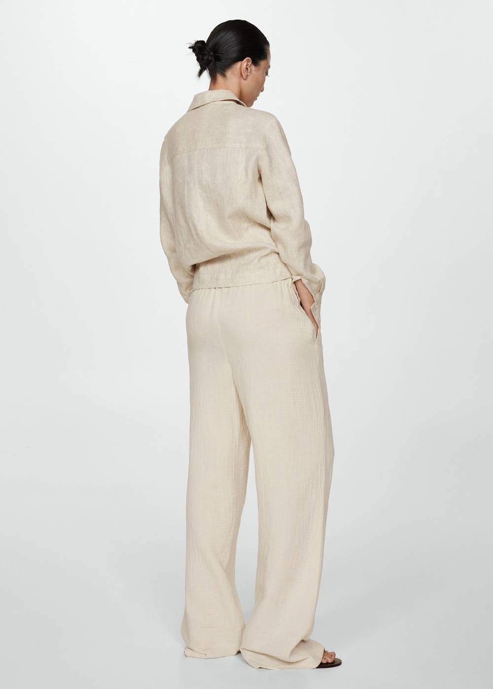Mango Wideleg-Baumwollhose zollfrei