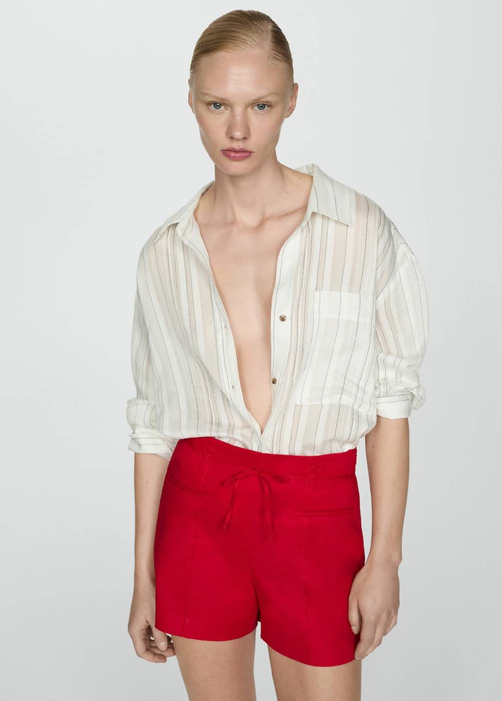 Mango Leinenshorts mit Schleife Hotsell
