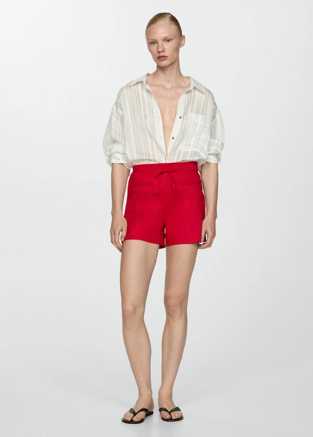 Mango Leinenshorts mit Schleife Hotsell