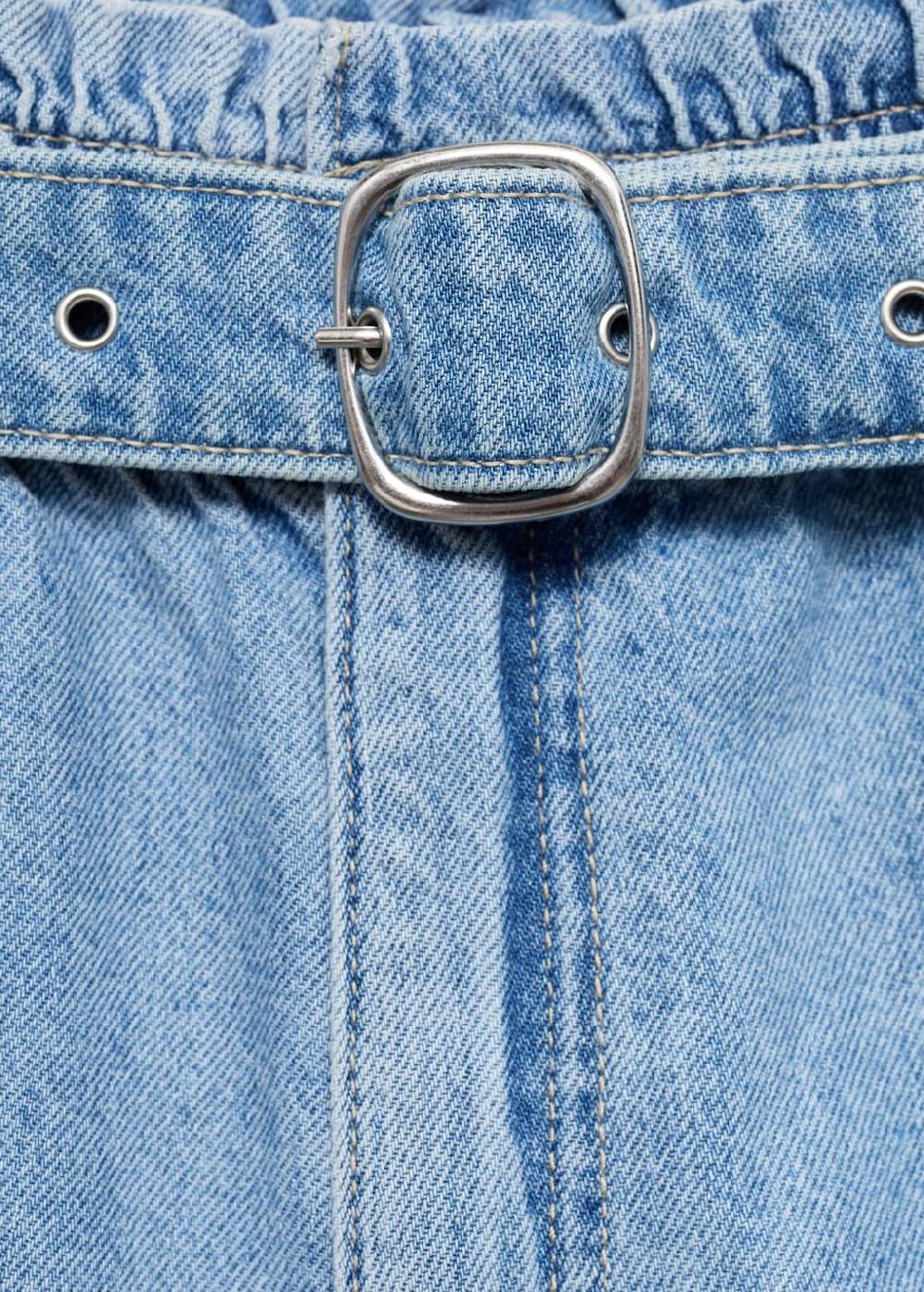 Mango Jeans-Shorts mit Gürtel Fabrikpreis