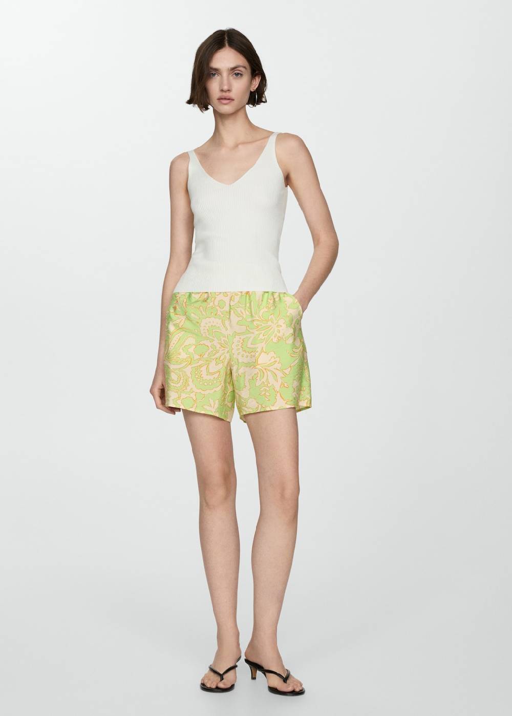 Mango Fließende Print-Shorts Günstig kaufen